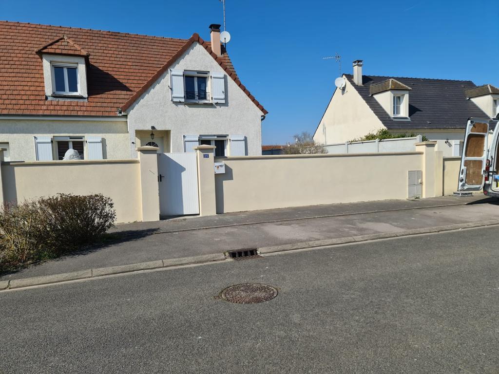 Nettoyage mur cloture acheres 78260 avant