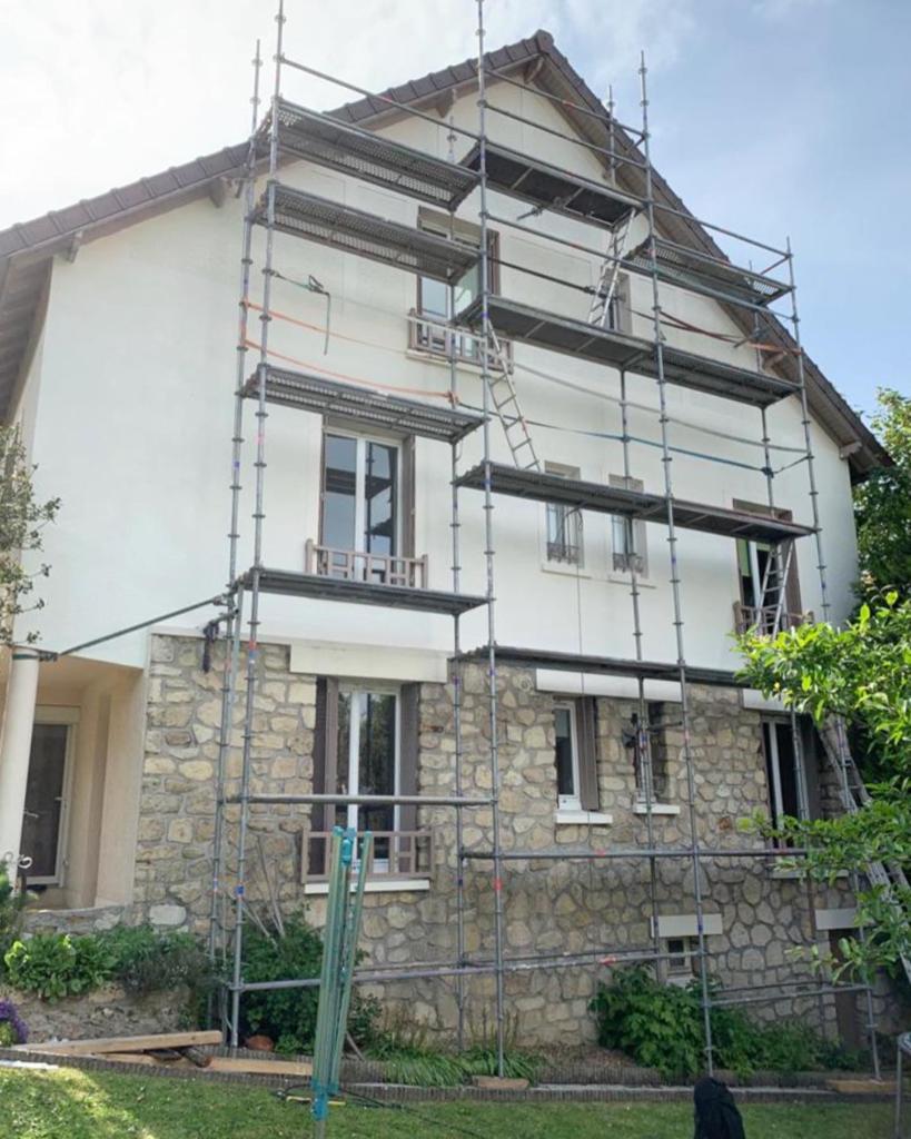 Ravalement facade acheres 78260 avant